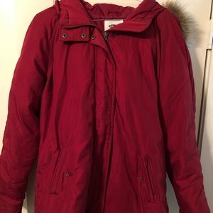 Old Navy Red Parka Coat
